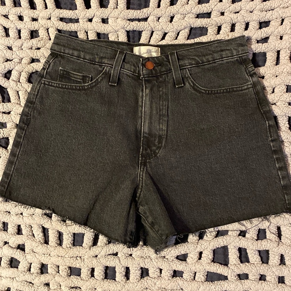 Black Jean Shorts